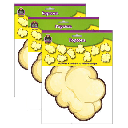 Popcorn Accents, 30 Per Pack, 3 Packs - Loomini