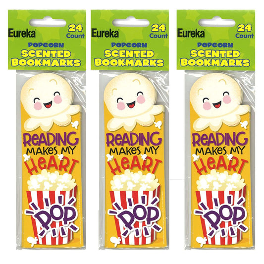 Popcorn Scented Bookmarks, 24 Per Pack, 3 Packs - Loomini