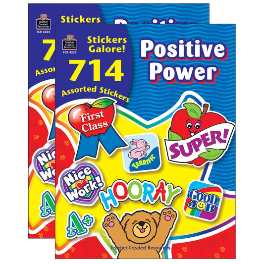 Positive Power Sticker Book, 714 Stickers Per Book, Pack of 2 - Loomini