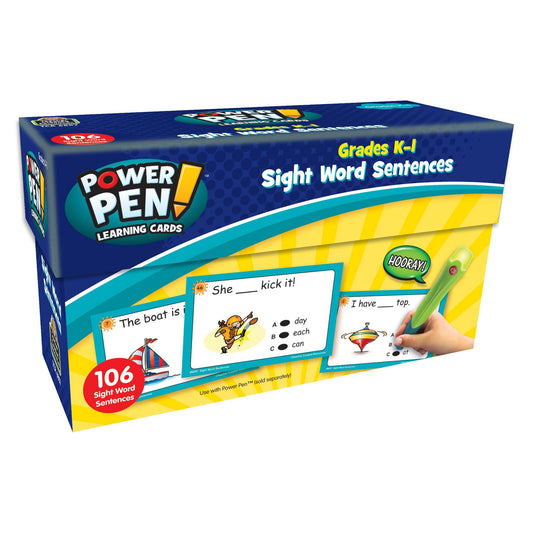 Power Pen Learning Cards: Sight Word Sentences - Loomini