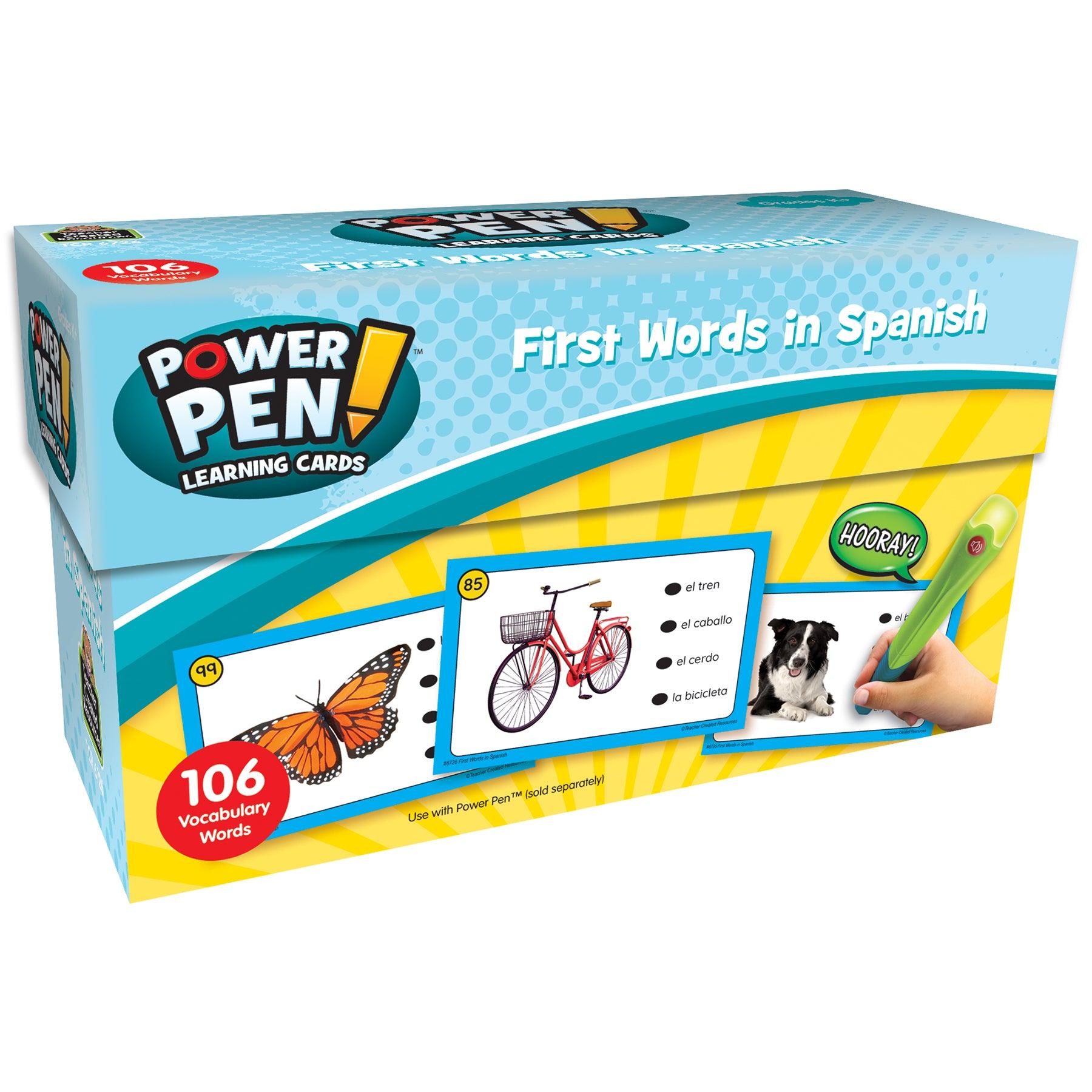 Power Pen® Learning Cards: First Words in Spanish - Loomini