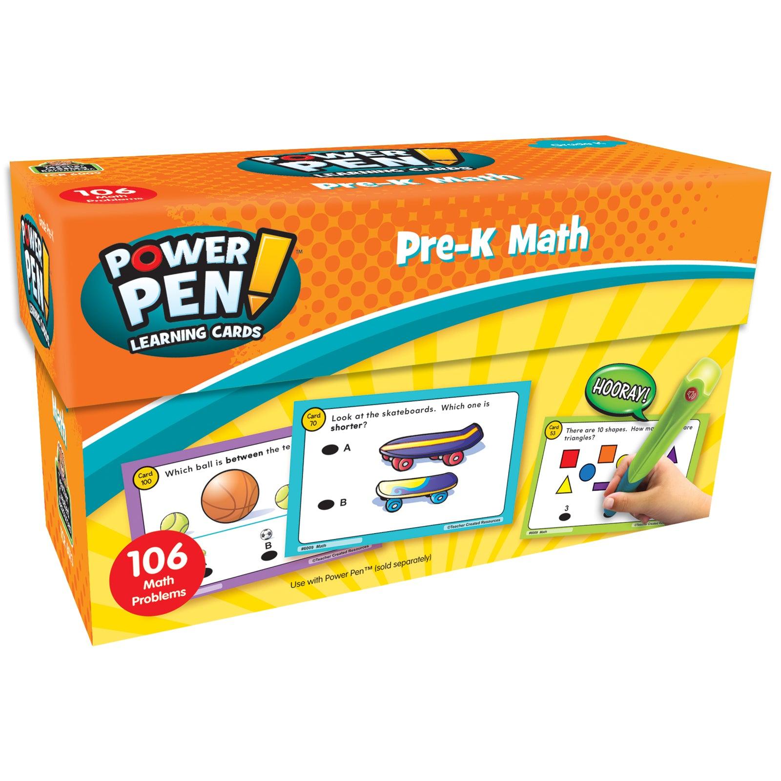 Power Pen® Learning Cards: Math, Grade PK - Loomini