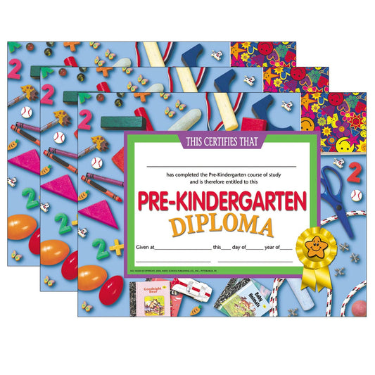 Pre-Kindergarten Diploma, 8.5" x 11", 30 Per Pack, 3 Packs - Loomini