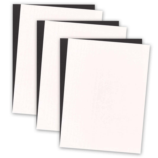 Premium Construction Paper, Black & White, 12" x 18", 72 sheets Per Pack, 3 Packs - Loomini