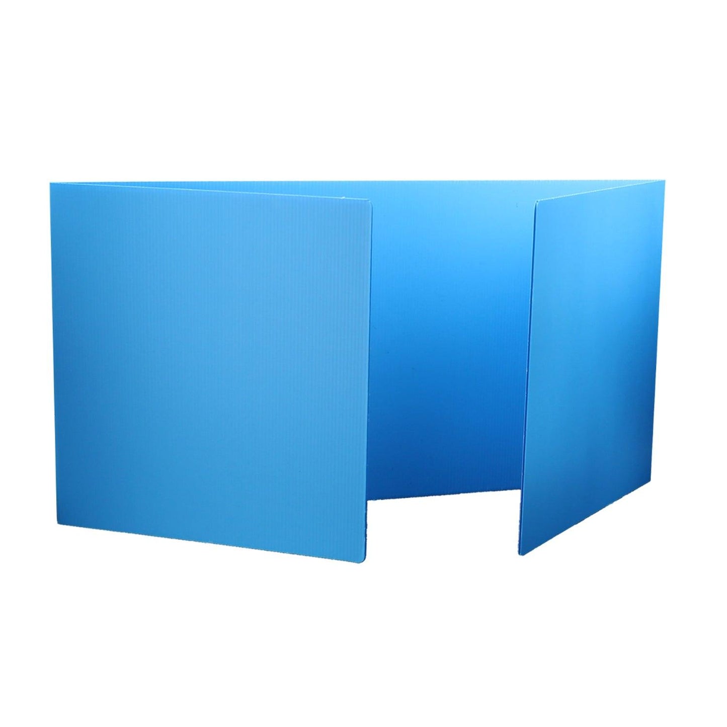 Premium Plastic Study Carrels, Blue, 12" x 48", Pack of 12 - Loomini