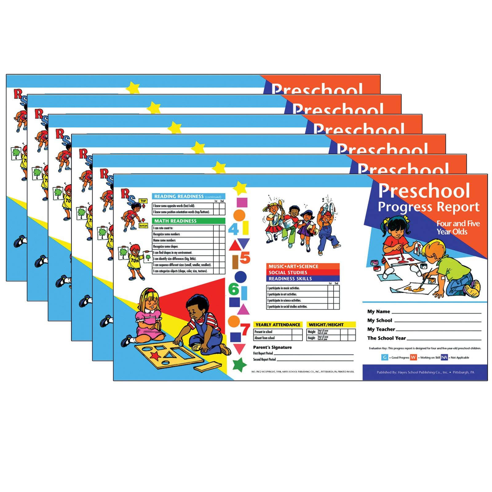 Preschool Progress Report, Ages 4-5, 10 Per Pack, 6 Packs - Loomini