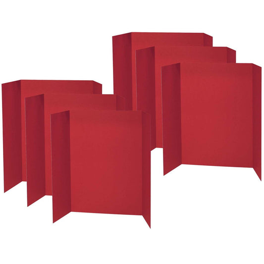 Presentation Board, Red, Single Wall, 48" x 36", Pack of 12 - Loomini
