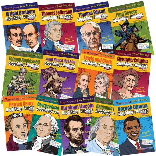 Presidents, Explorers and Inventions Set - Set of 13 Books - Loomini
