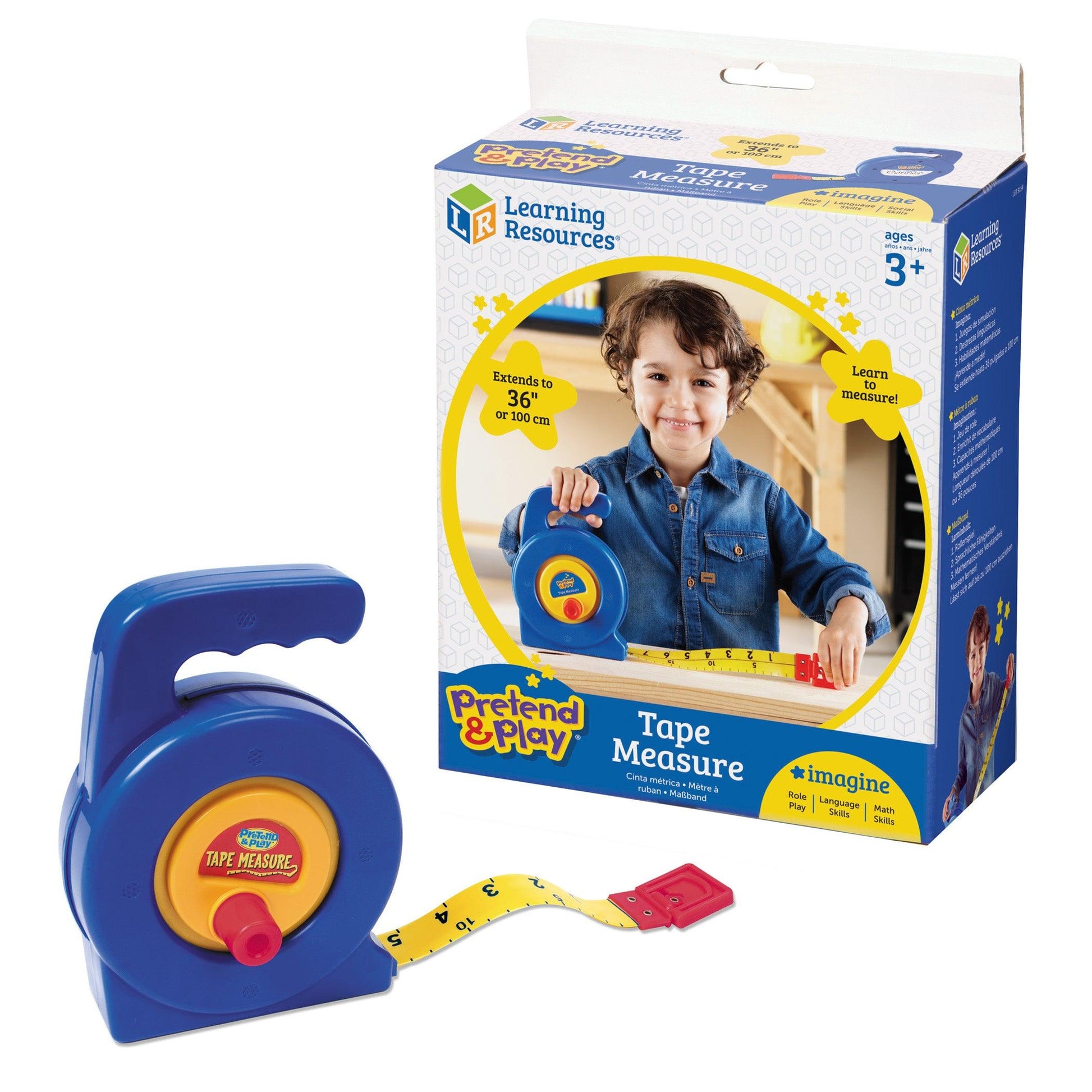 Pretend & Play® Tape Measure, 3'/1 meter - Loomini