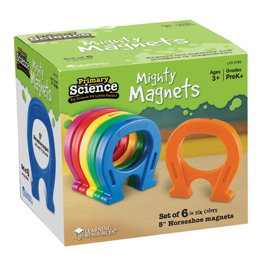 Primary Science 5" Mighty Magnets, Set of 6 - Loomini