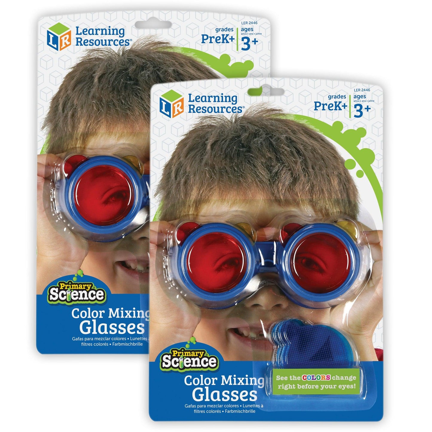 Primary Science Color Mixing Glasses, Pack of 2 - Loomini