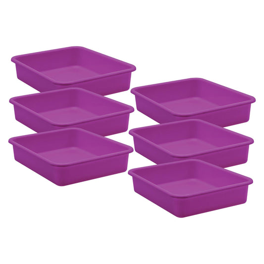 Purple Large Plastic Letter Tray, Pack of 6 - Loomini