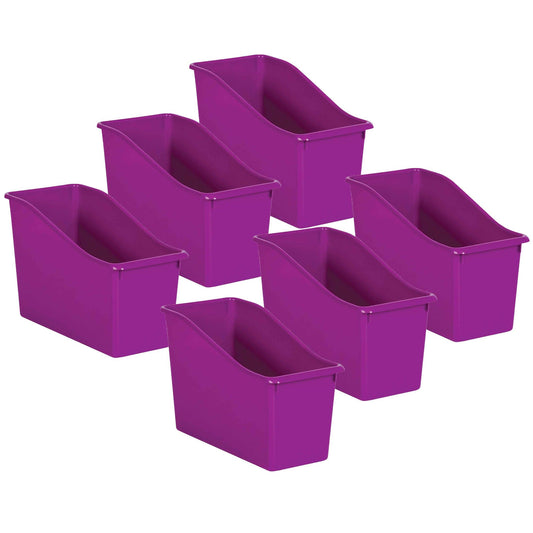 Purple Plastic Book Bin, Pack of 6 - Loomini