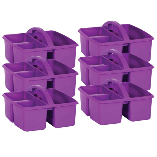 Purple Plastic Storage Caddy, Pack of 6 - Loomini