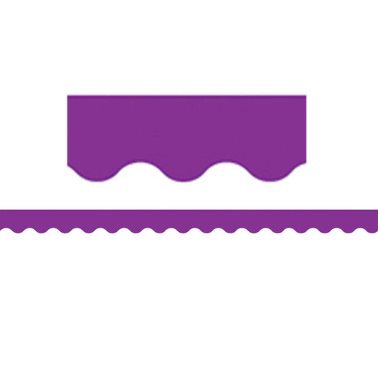 Purple Scalloped Border Trim, 35 Feet Per Pack, 6 Packs - Loomini