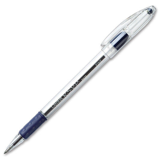 R.S.V.P.® Ballpoint Pen, Fine Point, Blue, Pack of 24 - Loomini