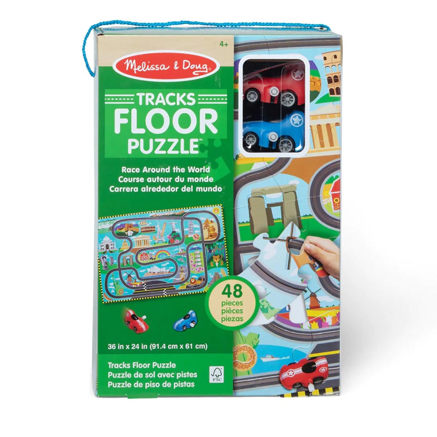 Race Track Floor Puzzle & Play Set - Loomini