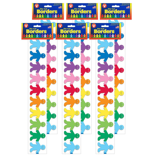 Rainbow Kids Mighty Brights™ Border, 36 Feet Per Pack, 6 Packs - Loomini