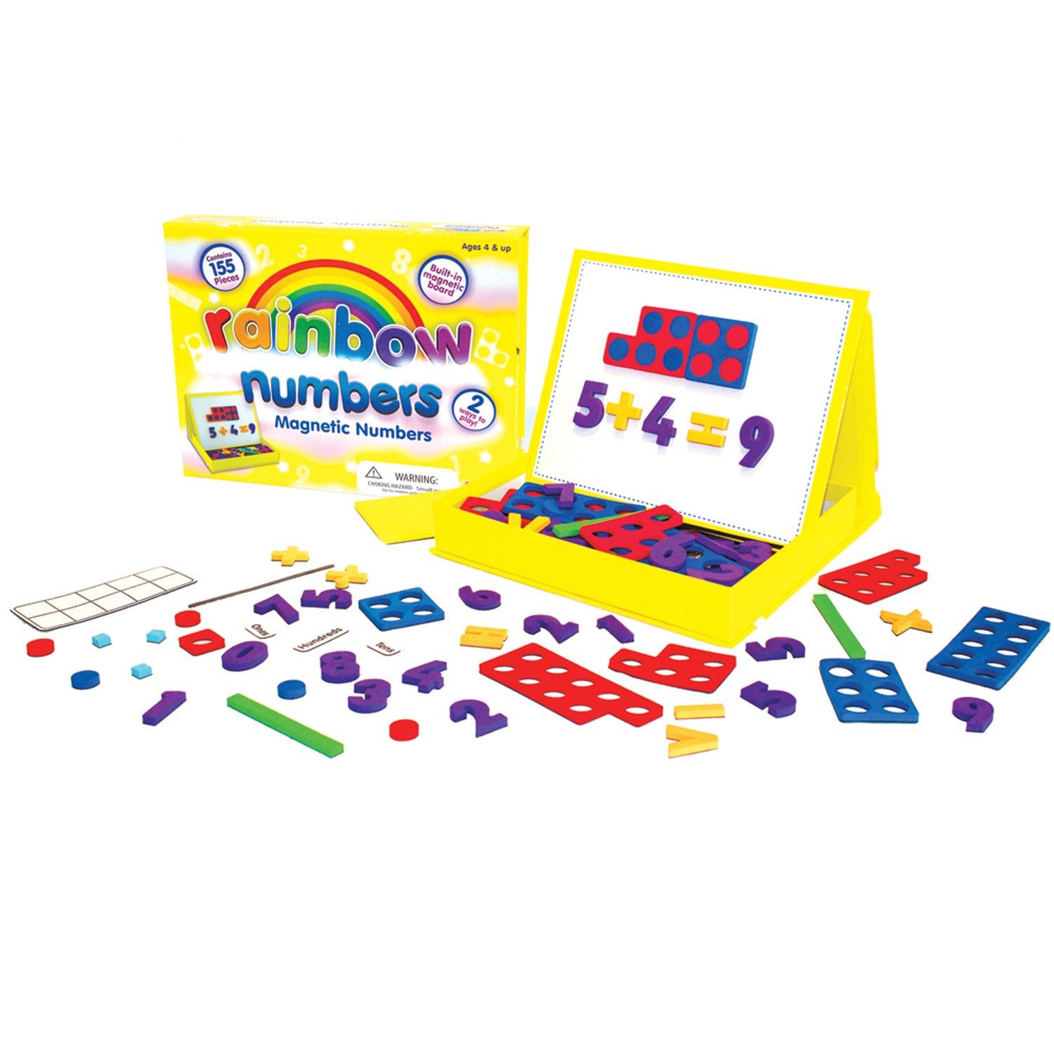 Rainbow Numbers Magnetic Numbers, 155 Pieces - Loomini