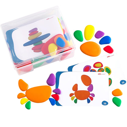 Rainbow Pebbles - Set of 36 + 40 Activities - Loomini