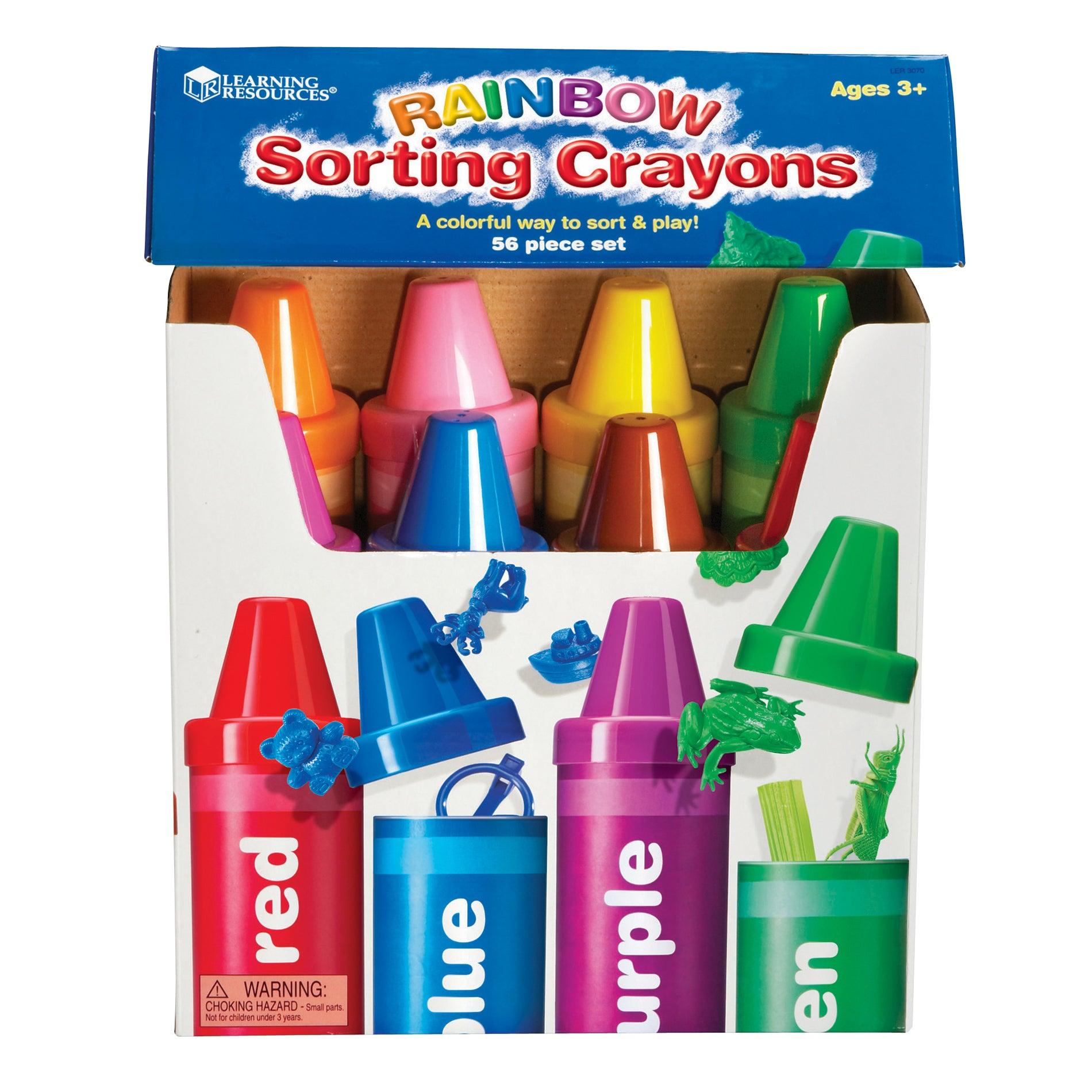 Rainbow Sorting Crayons, 56 Pieces - Loomini