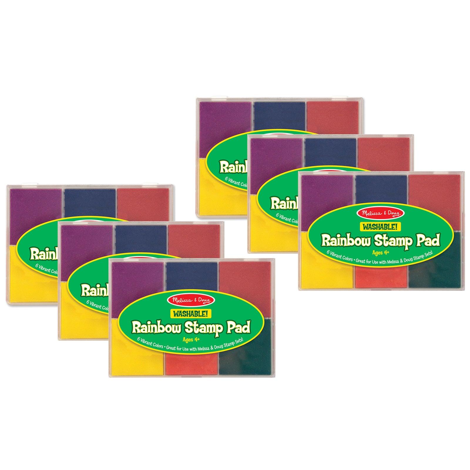 Rainbow Stamp Pad, Pack of 6 - Loomini