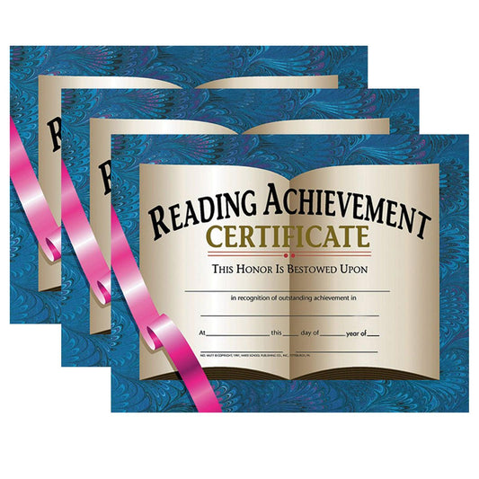 Reading Achievement Certificate, 30 Per Pack, 3 Packs - Loomini
