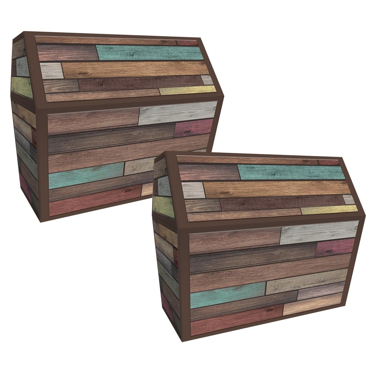 Reclaimed Wood Design Chest, Pack of 2 - Loomini