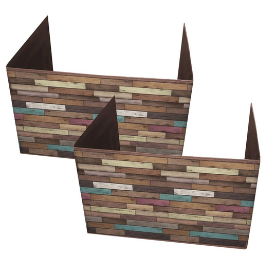 Reclaimed Wood Design Privacy Screen, Pack of 2 - Loomini