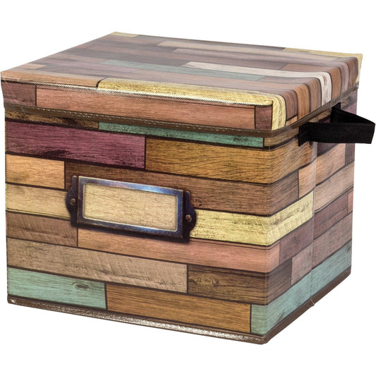 Reclaimed Wood Design Storage Box - Loomini