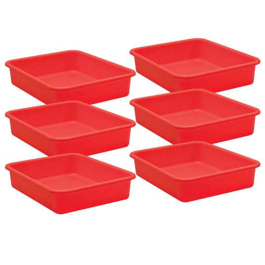 Red Large Plastic Letter Tray, Pack of 6 - Loomini
