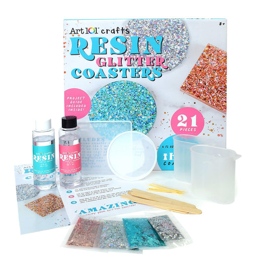 Resin Glitter Coaster Kit - Loomini