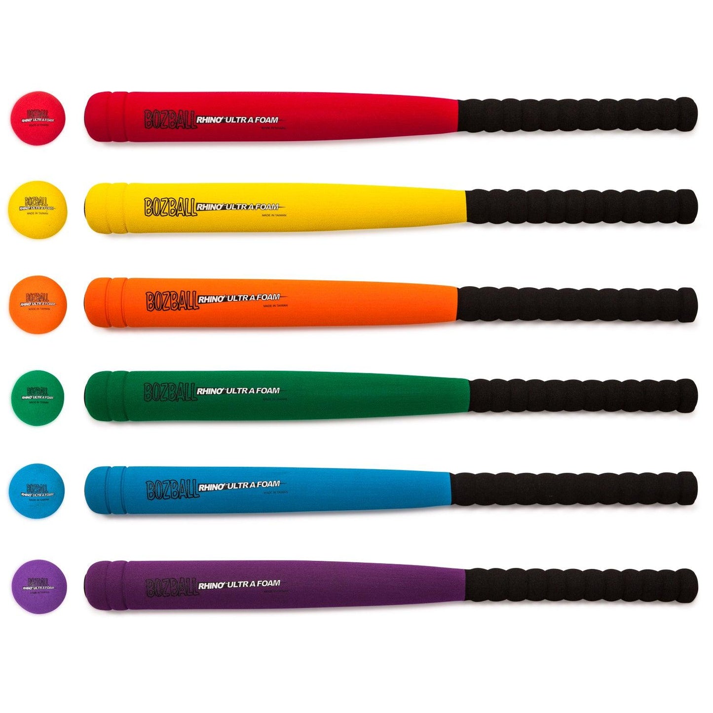 Rhino® Ultra Foam 29-Inch Bat & Ball Set, Set of 6 - Loomini