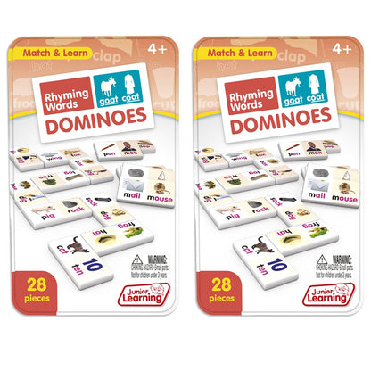 Rhyming Words Dominoes, 2 Sets - Loomini