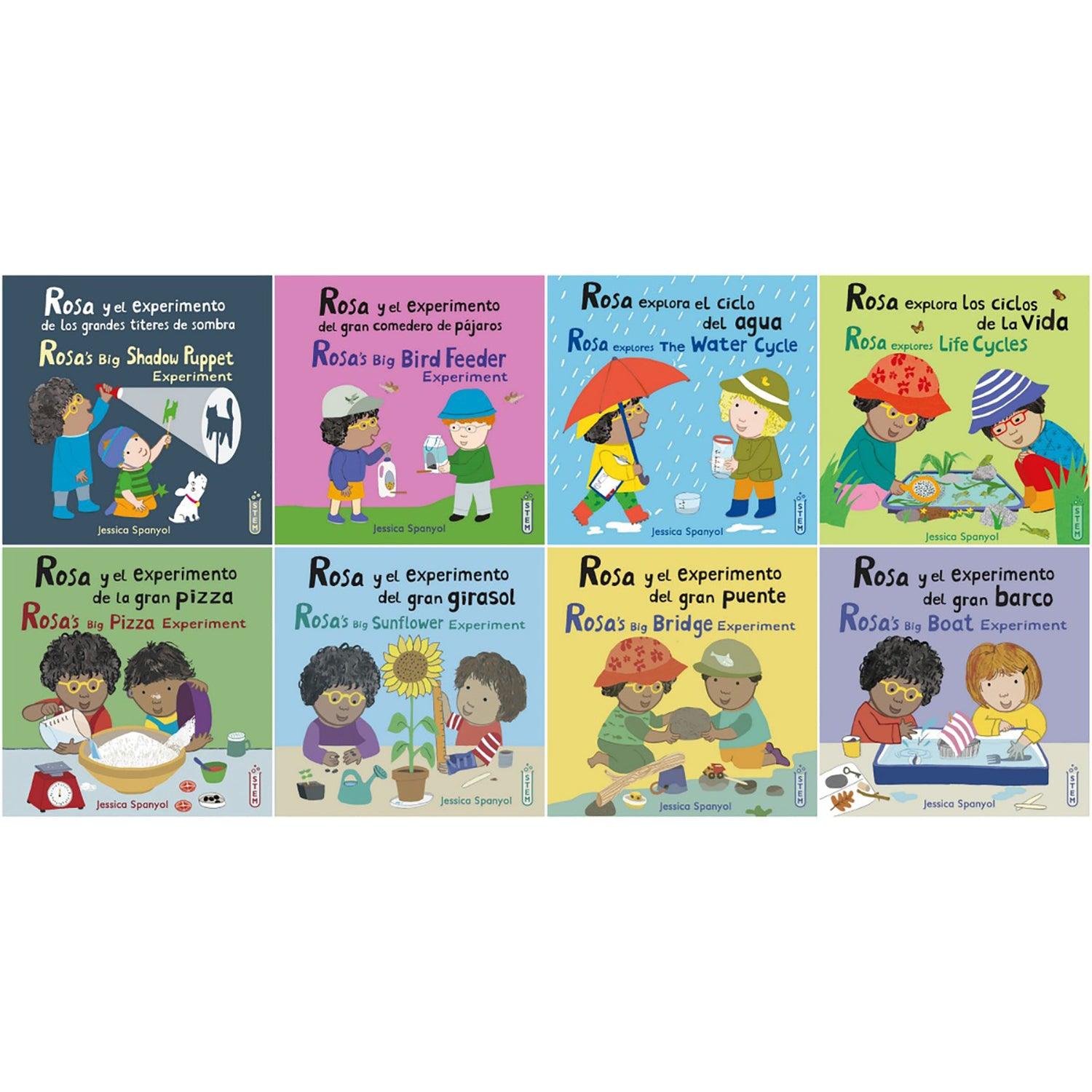 Rosa's Workshop Set 1 & 2 Bilingual Spanish/English 8-Book Set - Loomini