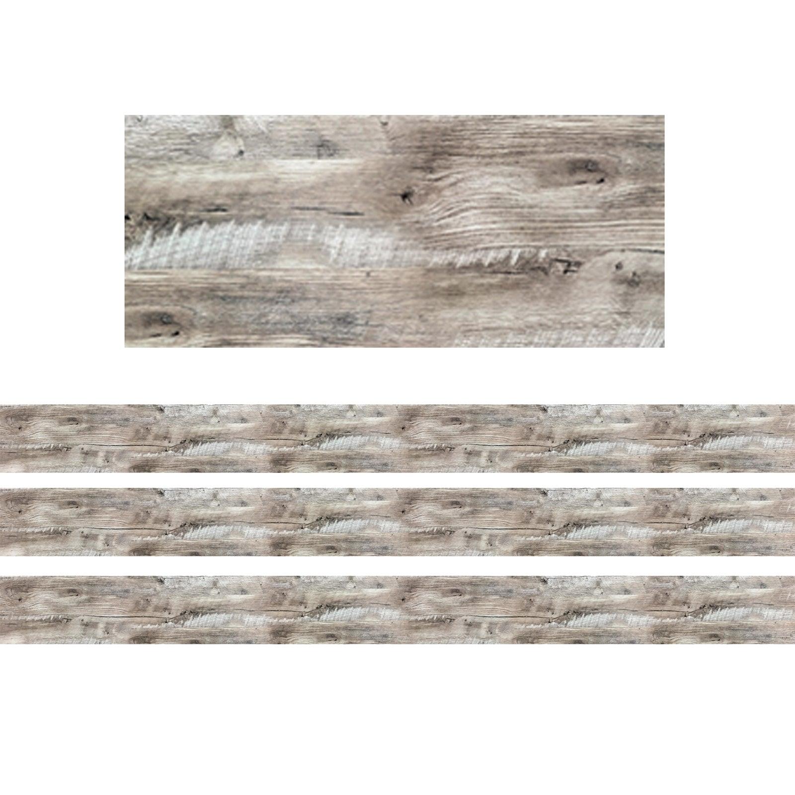 Rustic Wood EZ Border, 48 Feet Per Pack, 3 Packs - Loomini