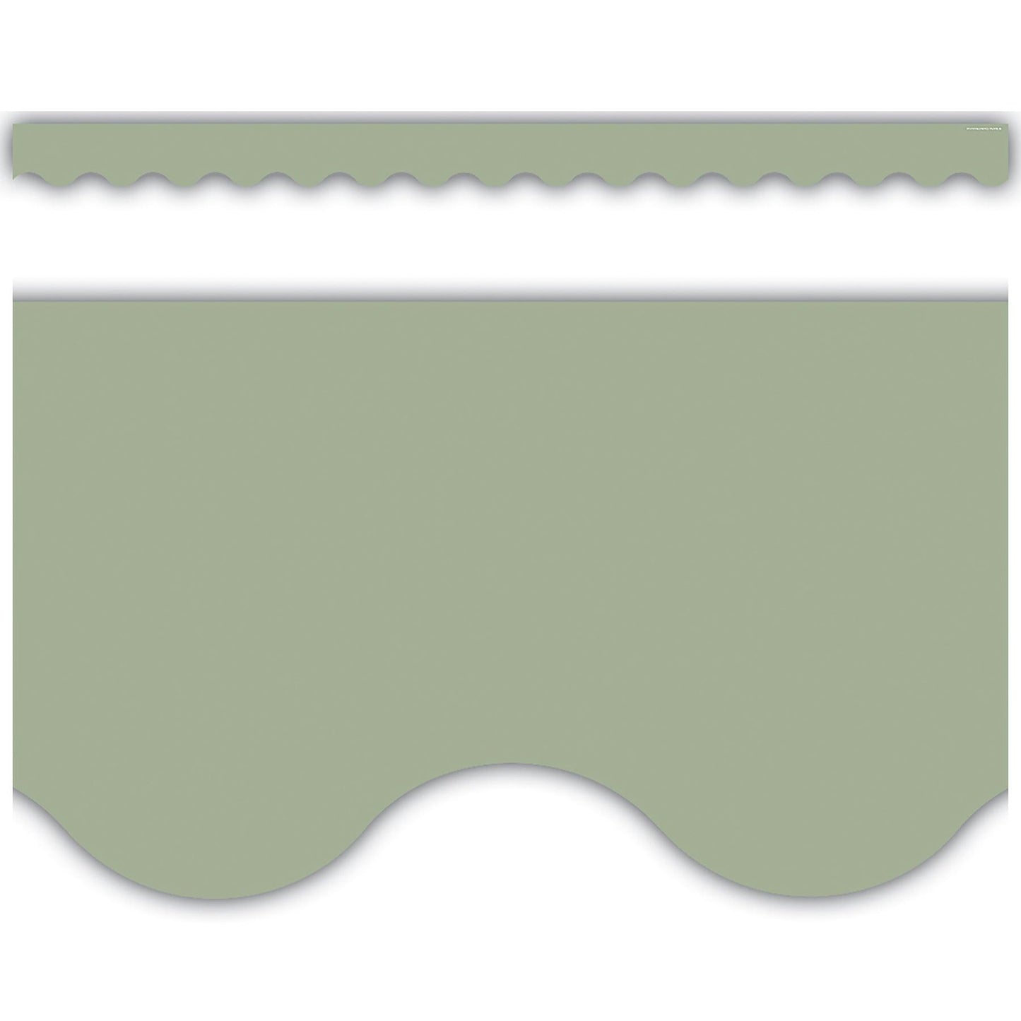 Sage Green Scalloped Border Trim, 35 Feet Per Pack, 6 Packs - Loomini