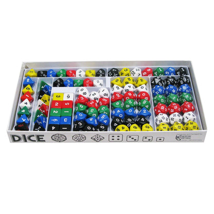 Sampler Set of Opaque Polyhedra Dice, 100 Count - Loomini