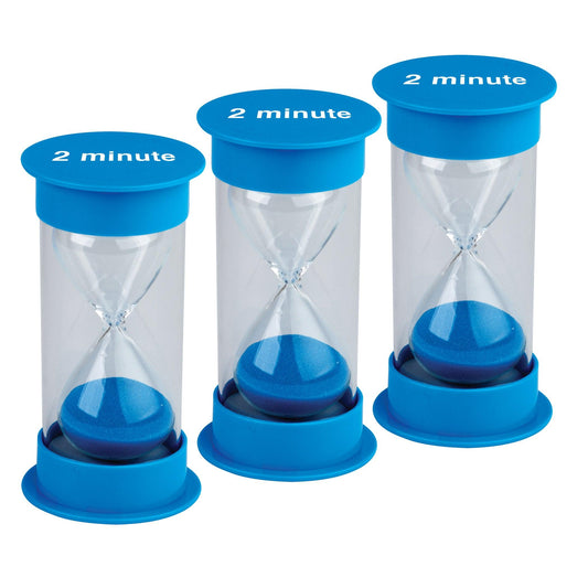 Sand Timer, Medium, 2 Minute, Pack of 3 - Loomini