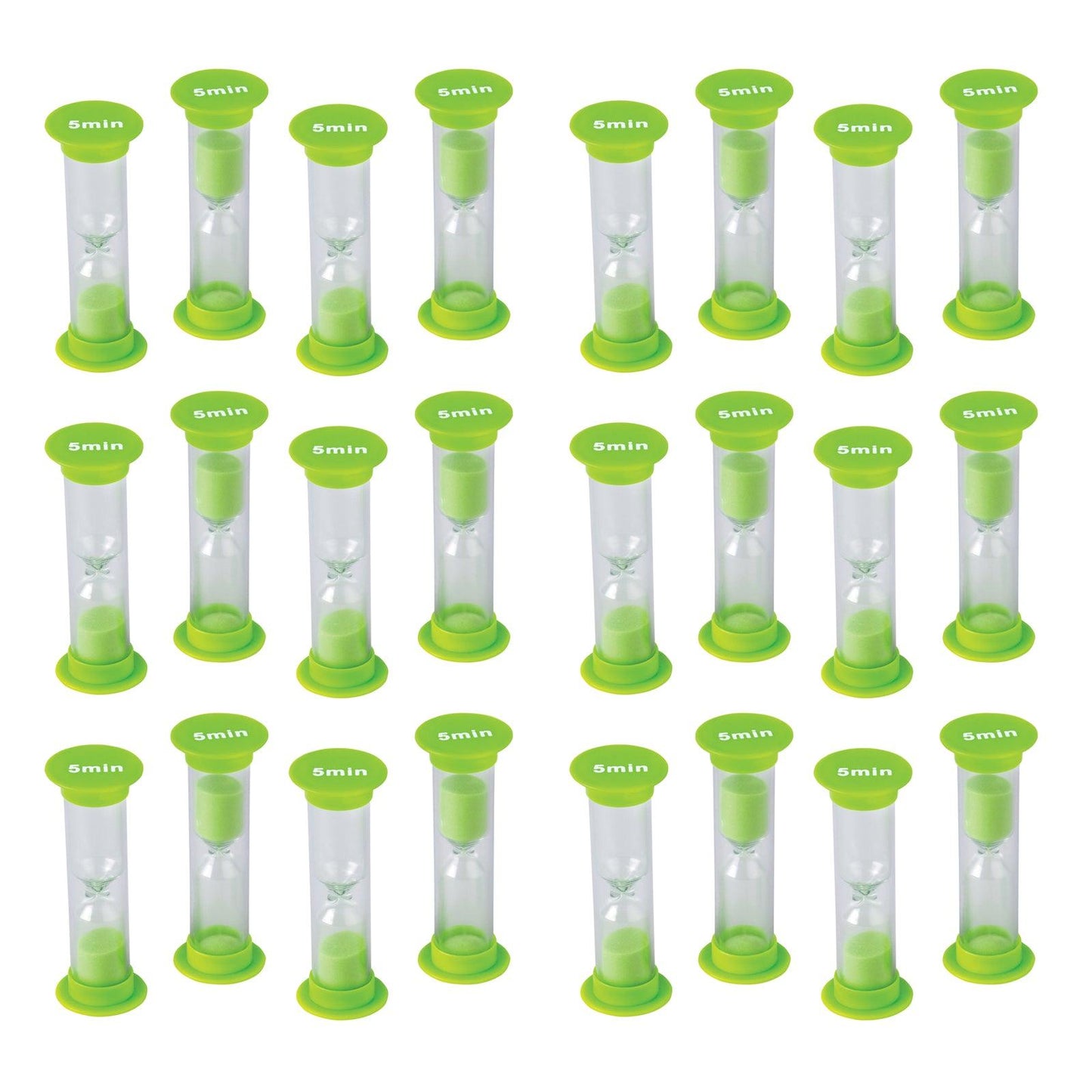 Sand Timer, Mini, 5 Minute, 4 Per Pack, 6 Packs - Loomini