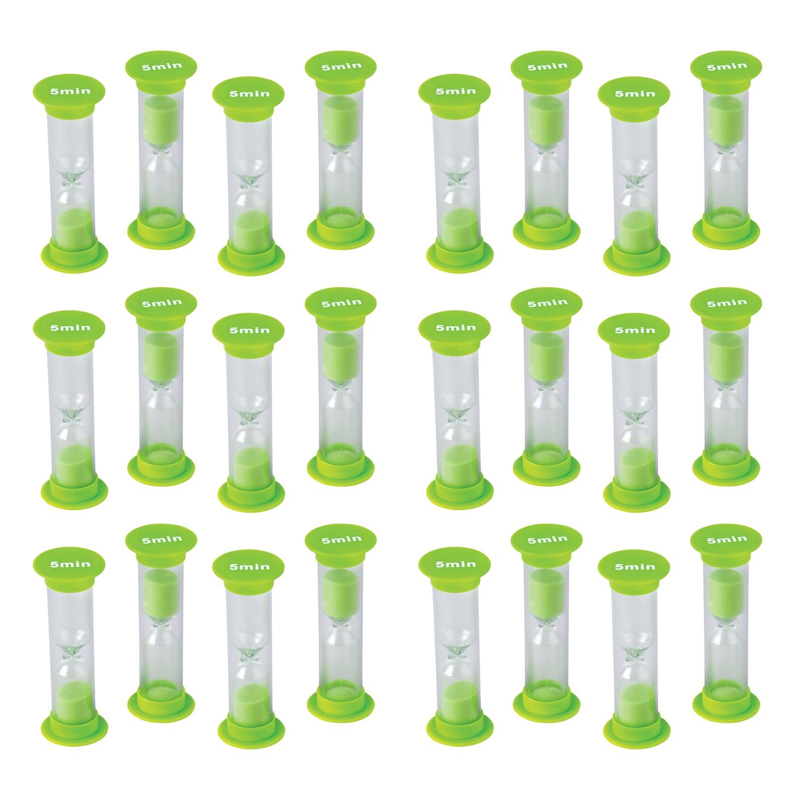 Sand Timer, Mini, 5 Minute, 4 Per Pack, 6 Packs - Loomini