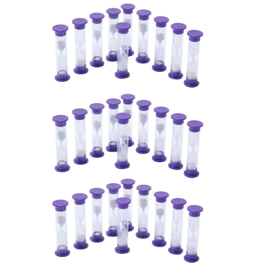 Sand Timers - 3 Minute - 10 Per Set, 3 Sets - Loomini