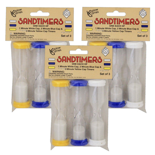 Sandtimer Combo, 3 Per Set, 3 Sets - Loomini