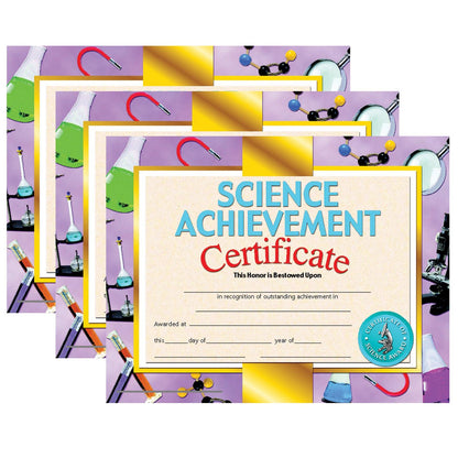 Science Achievement Certificate, 30 Per Pack, 3 Packs - Loomini