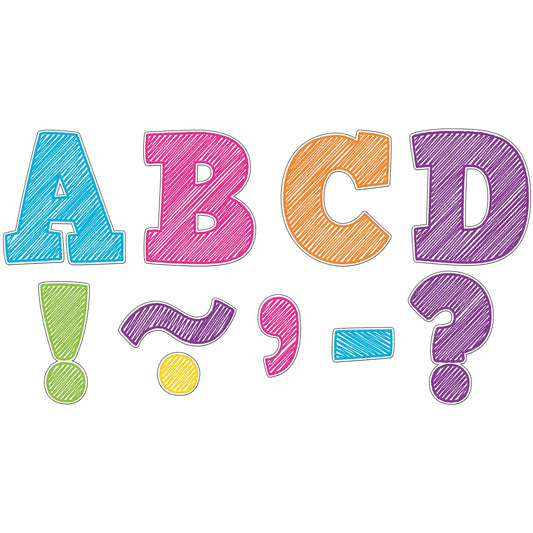 Scribble Bold Block 3" Magnetic Letters - Loomini