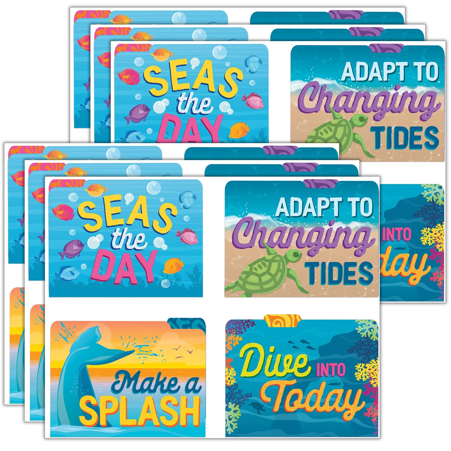 Seas the Day File Folders, 4 Per Pack, 6 Packs - Loomini