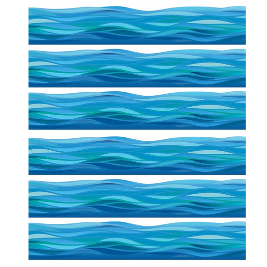 Seas the Day Waves Deco Trim®, 37 Feet Per Pack, 6 Packs - Loomini