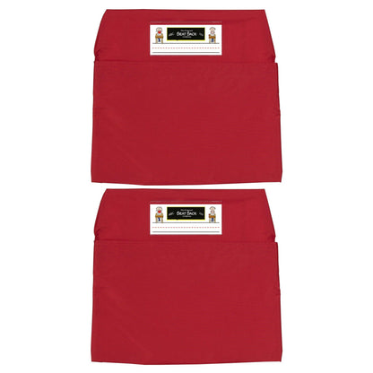 Seat Sack, Medium, 15 inch, Chair Pocket, Red, Pack of 2 - Loomini