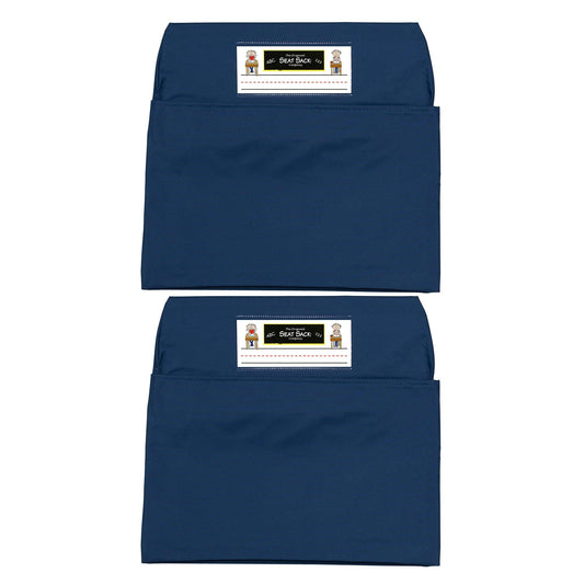 Seat Sack, Small, 12 inch, Chair Pocket, Blue, Pack of 2 - Loomini