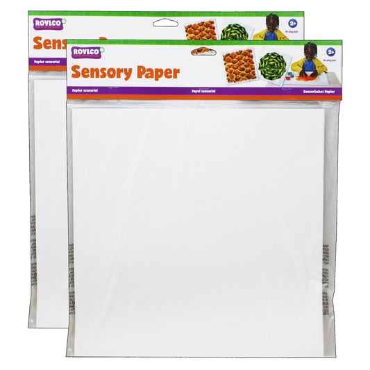 Sensory Paper, 6 Designs, 36 Sheets Per Pack, 2 Packs - Loomini